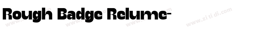 Rough Badge Relume字体转换